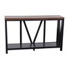 Flash Furniture 52 W X 14 L X 32 H, Engineered Wood, Black/Walnut ZG-034-BK-WAL-GG